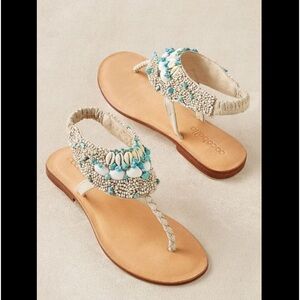 💋Cocobelle Kauai Shell Beach Sandals  Size 6.5 37 S17